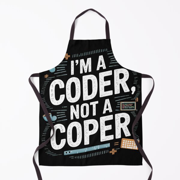 Item preview, I Am A Coder Not A Coper Funny Tech Quote designed and sold by Zenith Design.