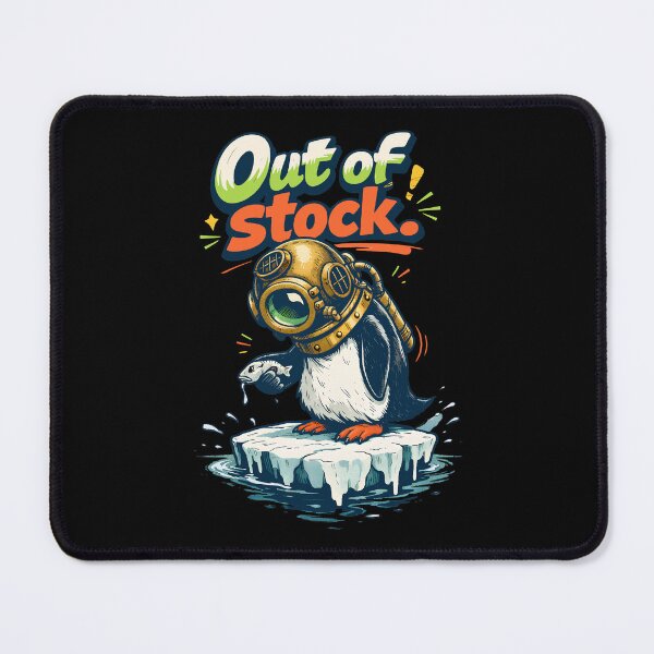 Item preview, Penguin in Vintage Diving Helmet on Melting Iceberg - Out of Stock Existential Dread Dark Humor Aesthetic Graphic by Vivaan Studio designed and sold by Vivaan Studio.