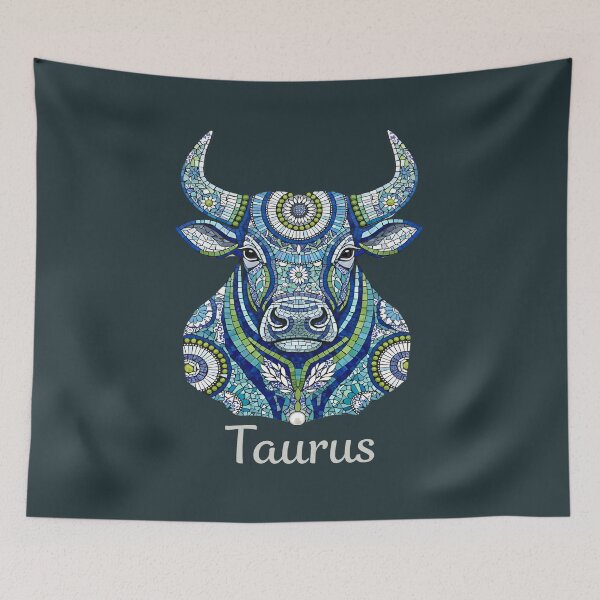 Item preview, Astrology Taurus horoscope mosaic - White Title designed and sold by TasseABdes.