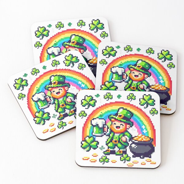 Item preview, Retro Pixel Leprechaun Happy St Patricks Day. designed and sold by The-T-In-Retro.