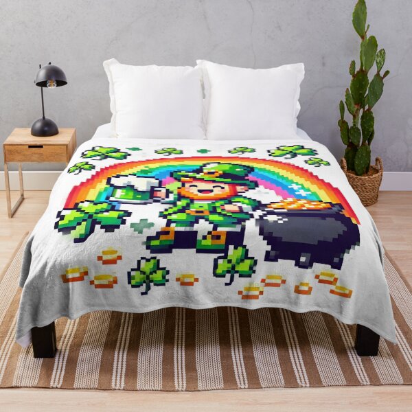 Item preview, Retro Pixel Leprechaun Happy St Patricks Day. designed and sold by The-T-In-Retro.