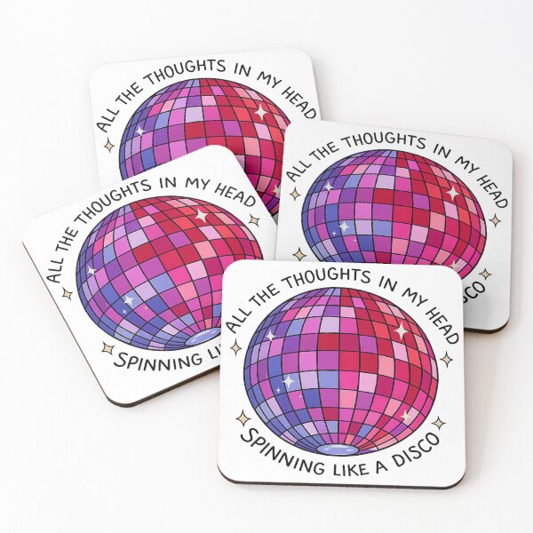 Item preview, All The Thoughts In My Head Spinning Like a Disco Ball - Retro Disco Aesthetic designed and sold by Mahmoud Salah.