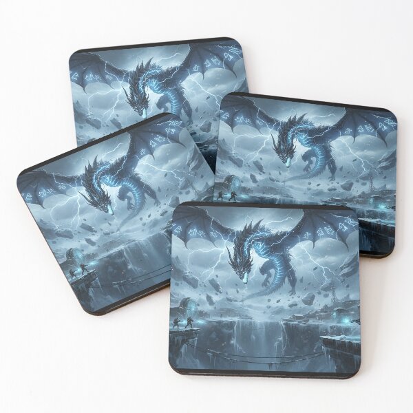 Item preview, Storm of the Frost Dragon – Epic Dark Fantasy Ice Battle designed and sold by LootLion.