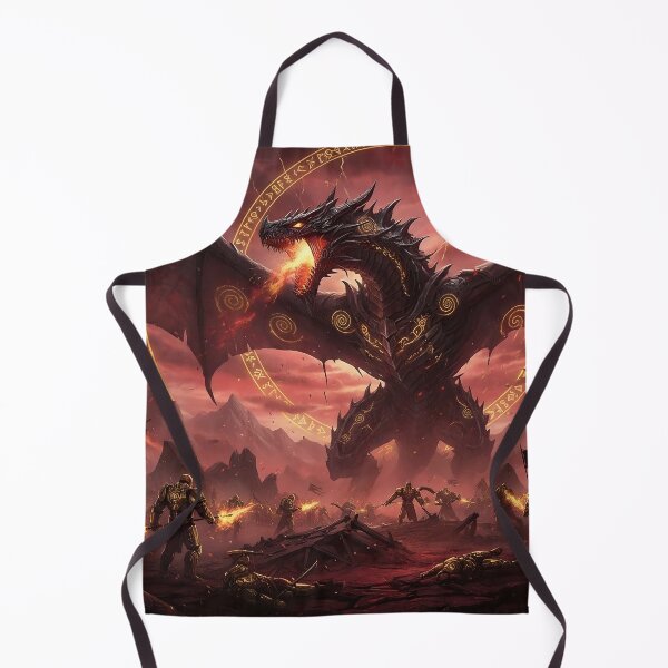 Item preview, Rise of the Fire Dragon – Epic Dark Fantasy Battle Art designed and sold by LootLion.