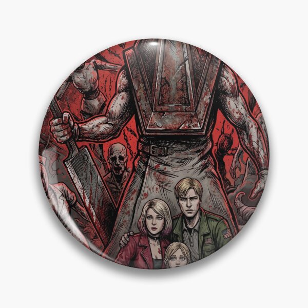 Item preview, Pyramid Head Silhouette Silent Hill 2 Remake Fog Horror Red Pyramid Thing Sticker designed and sold by Senpaiwaves.