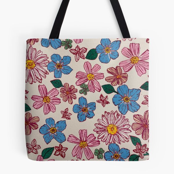 Item preview, Colourful Flower Pattern designed and sold by InkHibiscus_Studios.