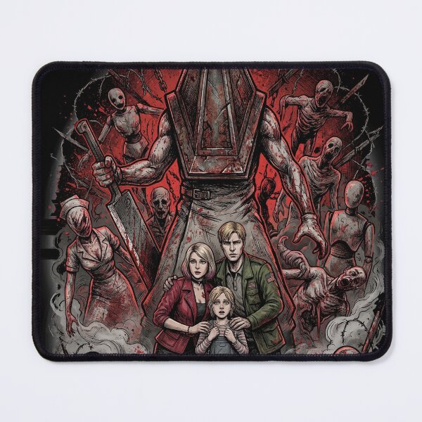 Item preview, Pyramid Head Silhouette Silent Hill 2 Remake Fog Horror Red Pyramid Thing Sticker designed and sold by Senpaiwaves.