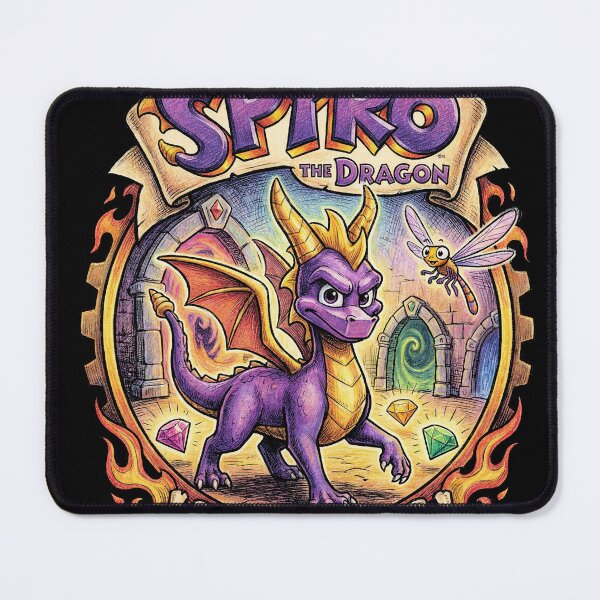 Item preview, Spyro the Dragon and Hornet from Silksong Mischievous Hero – Wings Glide Fire Attack Pose designed and sold by Senpaiwaves.