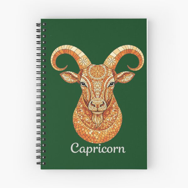 Item preview, Astrology Capricorn horoscope mosaic white title designed and sold by TasseABdes.