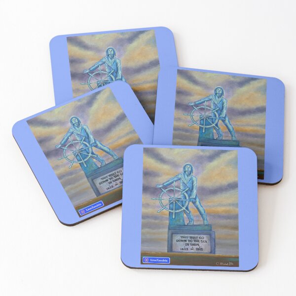 Item preview, The man at the wheel pastel painting in colour for Gloucester, MA, USA designed and sold by LinaXandria.
