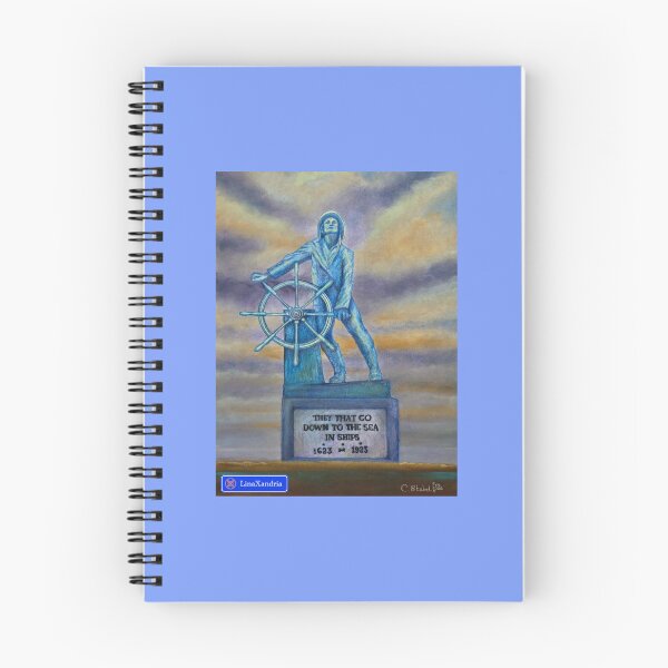 Item preview, The man at the wheel pastel painting in colour for Gloucester, MA, USA designed and sold by LinaXandria.
