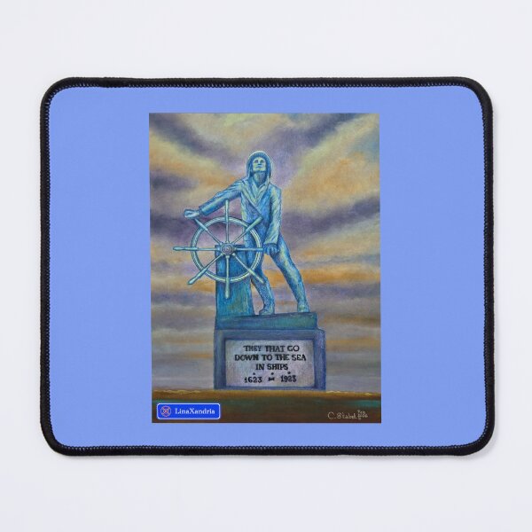 Item preview, The man at the wheel pastel painting in colour for Gloucester, MA, USA designed and sold by LinaXandria.