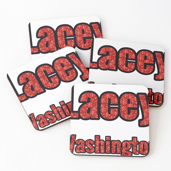 Item preview, Lacey Washington City Name With Red Rhinestone designed and sold by TheIconSmith.
