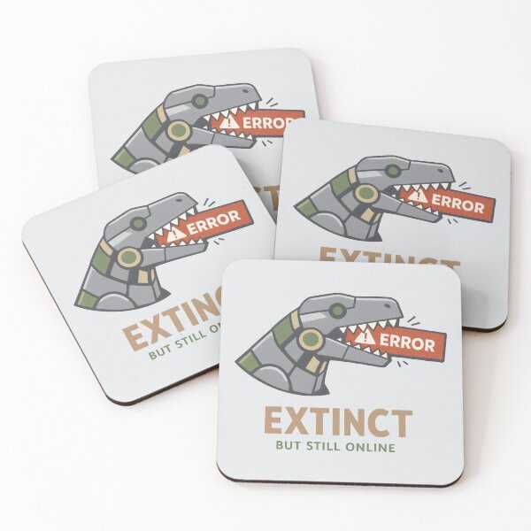 Item preview, Extinct But Still Online Robotic Dinosaur Tech Humor designed and sold by SplashTastic.
