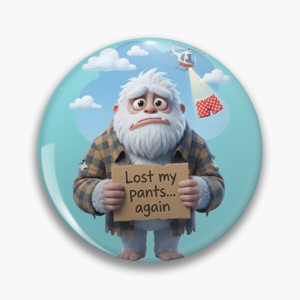 Item preview, Lost My Pants Again Funny Yeti Shirt | Bigfoot Sasquatch Meme Tee | Hilarious Cryptid Humor T-Shirt designed and sold by CryptoCactus.