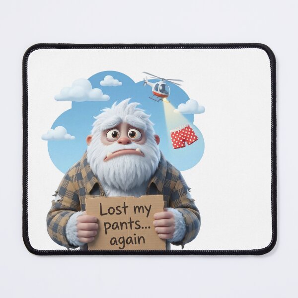 Item preview, Lost My Pants Again Funny Yeti Shirt | Bigfoot Sasquatch Meme Tee | Hilarious Cryptid Humor T-Shirt designed and sold by CryptoCactus.