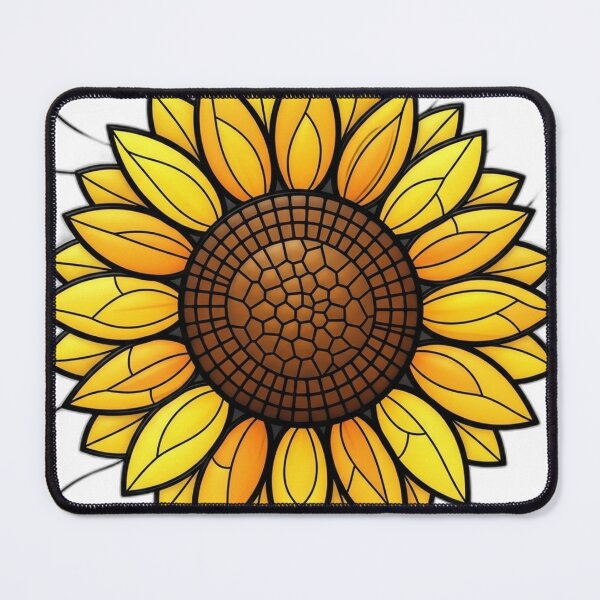 Item preview, Stained Glass Sunflower Icon designed and sold by pumsquare.