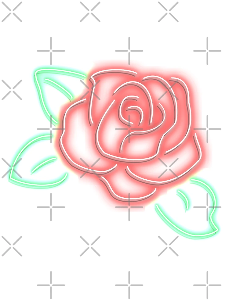 Neon Rose Art Board Print for Sale by TaoJones42