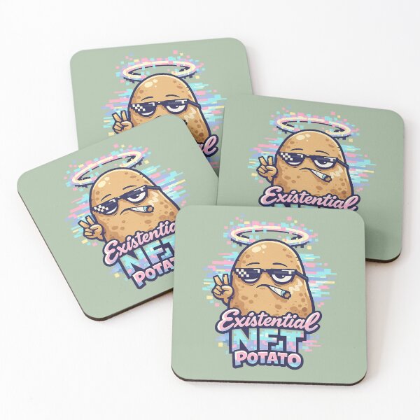 Item preview, Existential NFT Potato | Pixel Glitch Aesthetic Meme Art designed and sold by PopCulturePixel.