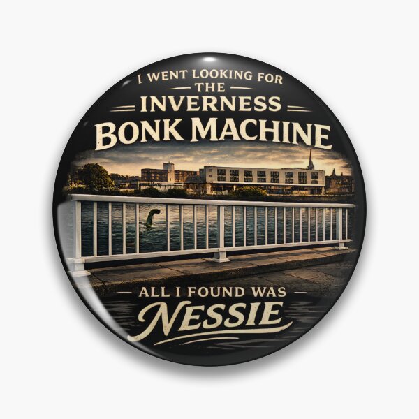 Item preview, Inverness Bonk Machine Nessie Scotland Black Funny TShirt designed and sold by ArcanePrintsxo.