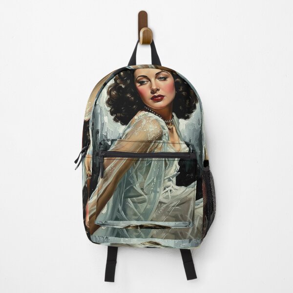 Item preview, The Siren of Invention: Hedy Lamarr Luminous Silk Impasto Portrait designed and sold by Art's Diner.