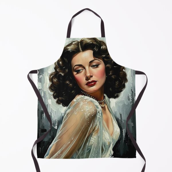 Item preview, The Siren of Invention: Hedy Lamarr Luminous Silk Impasto Portrait designed and sold by Art's Diner.