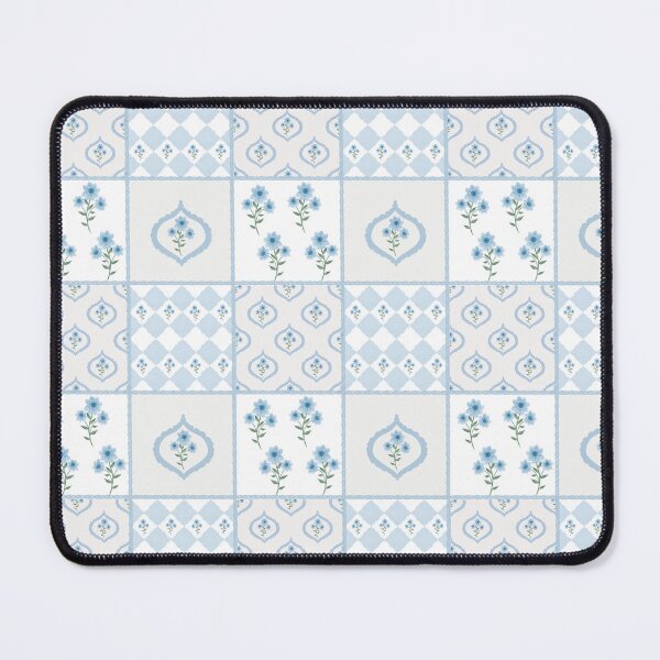 Item preview, Soft Coastal Blue Floral Patchwork designed and sold by SilRoma.