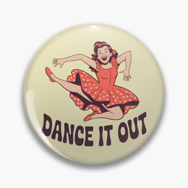 Item preview, Dance It Out Retro Pinup Girl Joyful Movement designed and sold by SplashTastic.