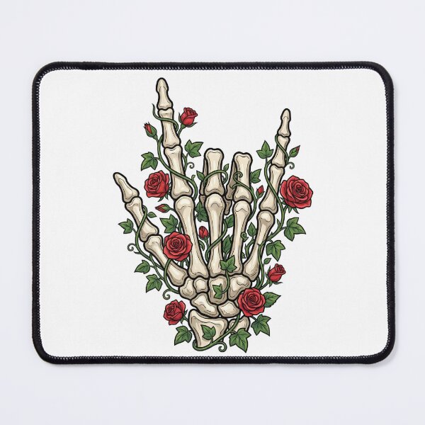 Item preview, Rock and Rose Floral Skeleton Hand designed and sold by Kvarny.