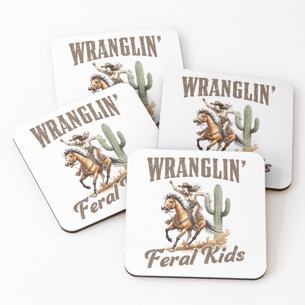 Item preview, Wranglin’ Feral Kids – Western Cowgirl Mom Life Design designed and sold by Saxon Designs.