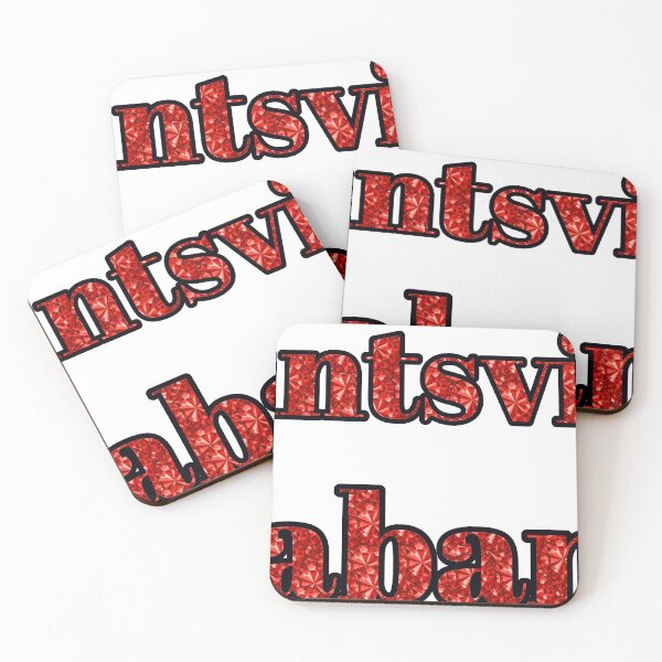 Item preview, Huntsville Alabama City Name With Red Rhinestone designed and sold by TheIconSmith.