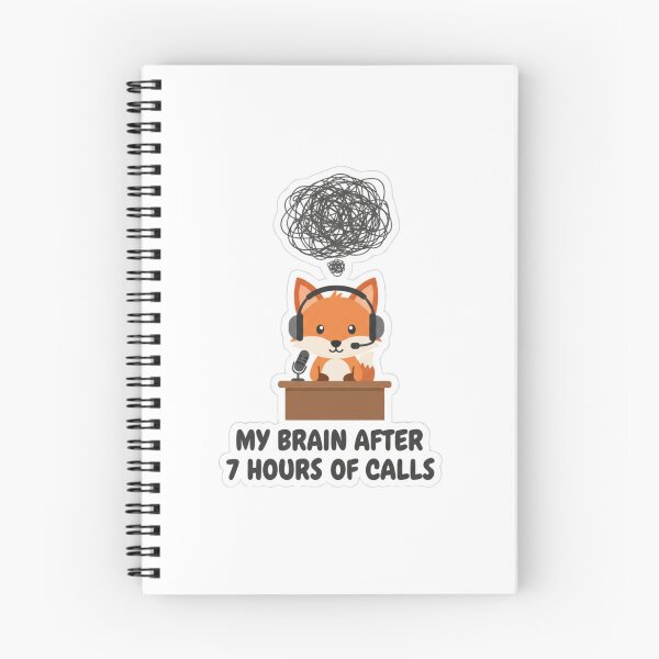 Item preview, My Brain After 7 Hours of Calls Funny Remote Work Sticker Cute Office Burnout designed and sold by ZYNORAworld.