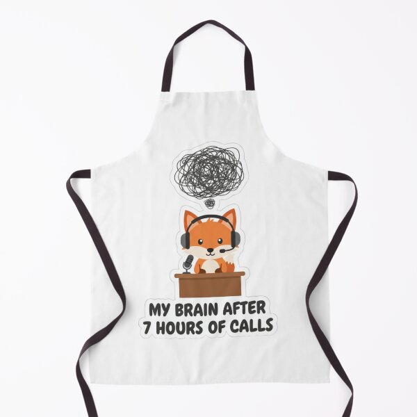 Item preview, My Brain After 7 Hours of Calls Funny Remote Work Sticker Cute Office Burnout designed and sold by ZYNORAworld.