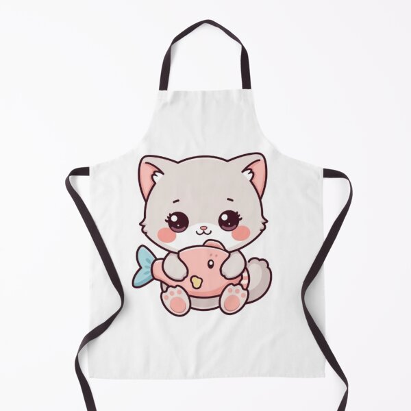 Item preview, Kitten with Fish Plush designed and sold by PastelPaws Atelier.