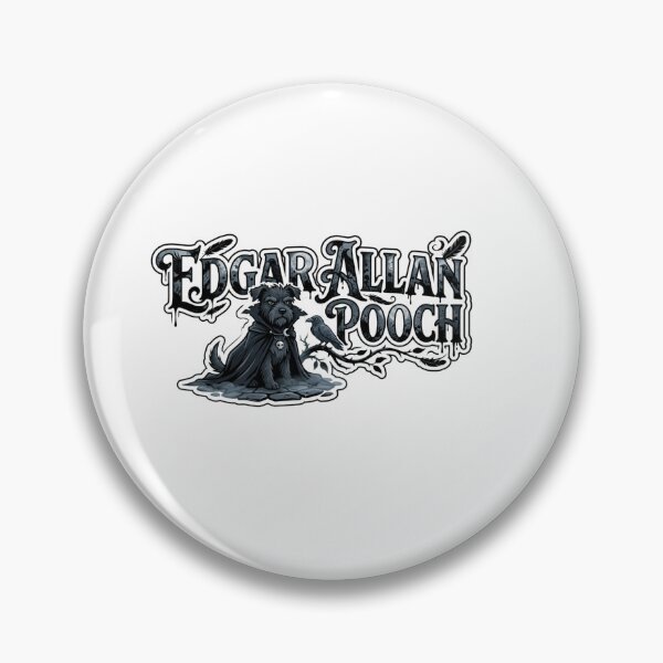 Item preview, Edgar Allan Pooch – Gothic Dog Typography Sticker designed and sold by Imaginarium of Chaos falcon88 .