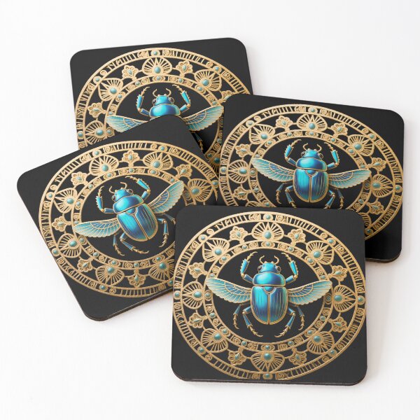 Item preview, Golden Scarab Mandala – Mystical Egyptian Art 3 designed and sold by AnadAA.