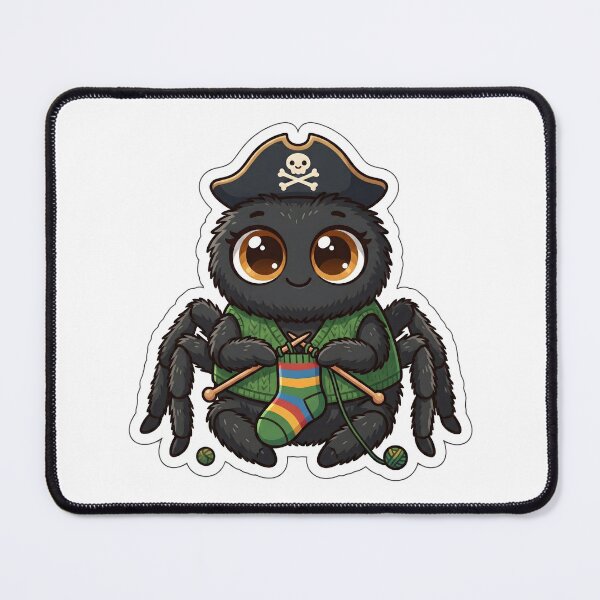 Item preview, Kawaii Fluffy Jumping Spider Knitting Socks designed and sold by Kvarny.