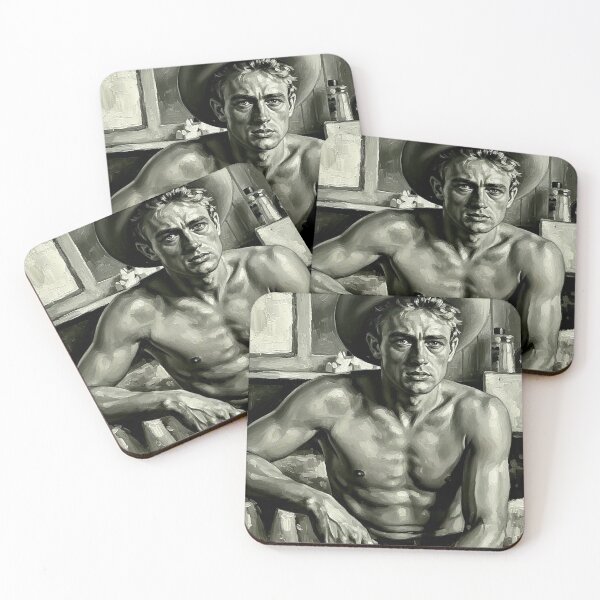 Item preview, The Texas Rebel: James Dean "Giant" Monochromatic Impasto Portrait designed and sold by Art's Diner.