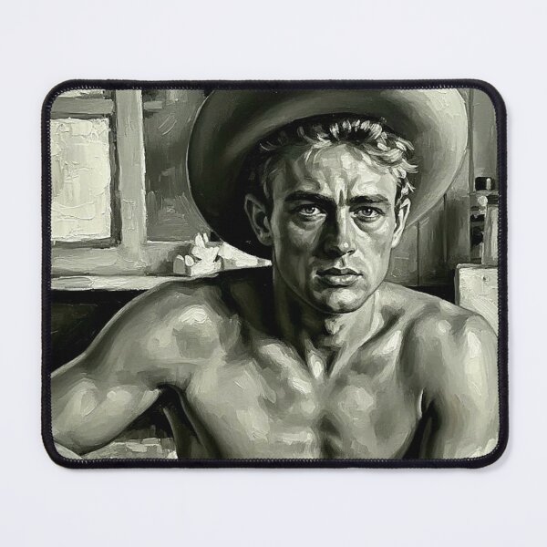 Item preview, The Texas Rebel: James Dean "Giant" Monochromatic Impasto Portrait designed and sold by Art's Diner.