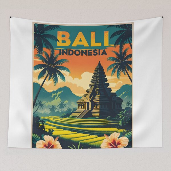 Item preview, Bali tropical sunset palms indonesia travel beach vibes summer sea  designed and sold by MapSoul.