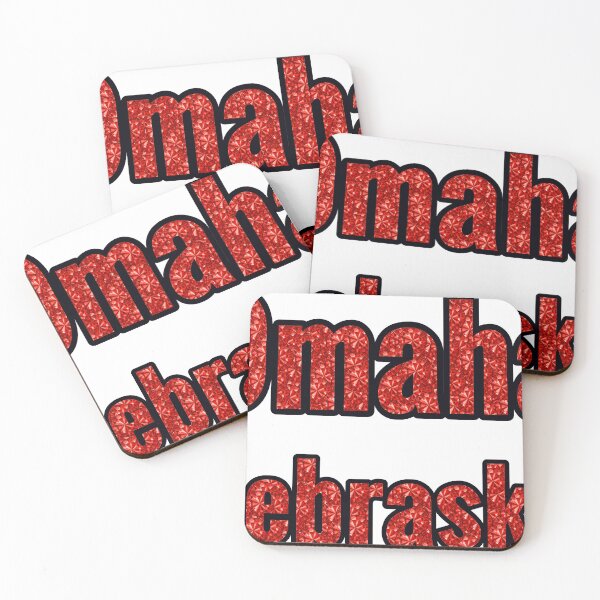 Item preview, Omaha Nebraska City Name With Red Rhinestone designed and sold by TheIconSmith.