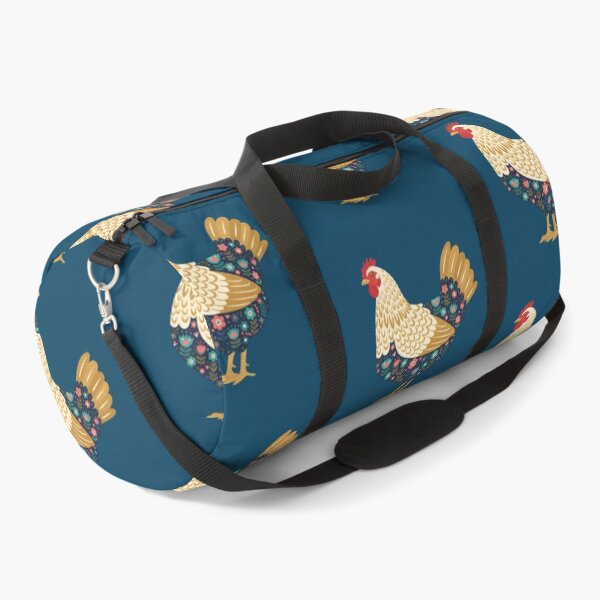 Item preview, Flower Patterned Hen with Tulips and Daisies – Scandinavian Folk Art by heidiannemorris © designed and sold by FOLK ART FUSION by heidiannemorris.