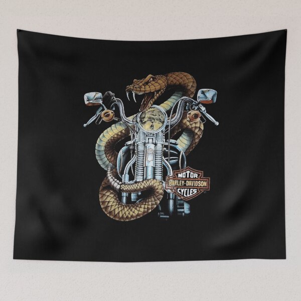 Item preview, Vintage Biker Rattlesnake Motorcycle 90s Style designed and sold by Krasnovaovaova.