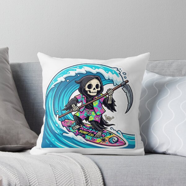 Artikelvorschau, Surfing Grim Reaper Retro 80s Surf Brand entworfen und verkauft von Kvarny.