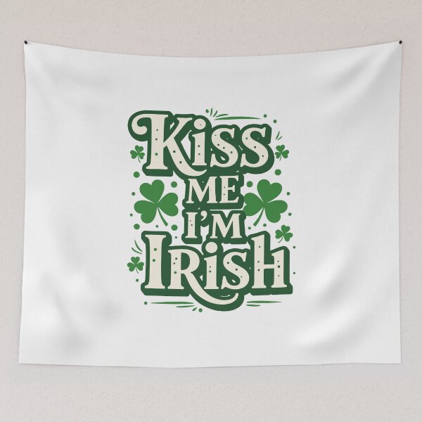 Item preview, Kiss Me I’m Irish Retro Shamrock Celebration Design designed and sold by taiche.