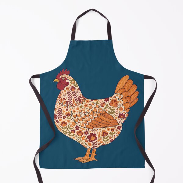 Item preview, Flower Patterned Hen in Decorative Motifs – Scandinavian Folk Art by heidiannemorris © designed and sold by FOLK ART FUSION by heidiannemorris.