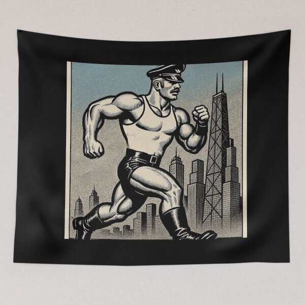 Item preview, Vintage Biker Tom of Finland Tribute Chicago Pride Graphic Design designed and sold by ItsAKinkThing.