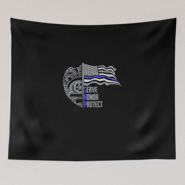 Item preview, Police Officer SHP Serve Honor and Protect US Flag designed and sold by djpraxis.