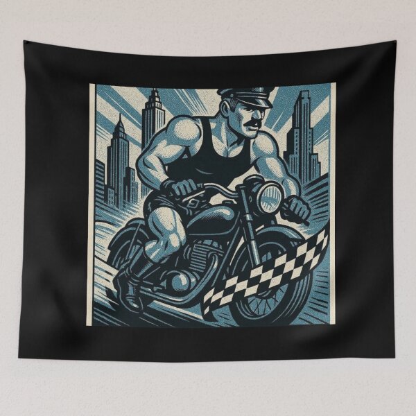 Item preview, Vintage Leather Daddy Tom of Finland Tribute Chicago Biker Pride Graphic Design designed and sold by ItsAKinkThing.