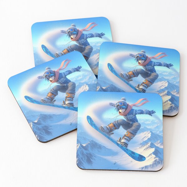 Item preview, Snowboard Trick – Whimsical Winter Adventure designed and sold by Dogandesighn.